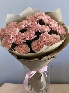 15 диантусов в крафте 