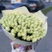 Букет 101 белая роза Кения 60 см с упаковкой